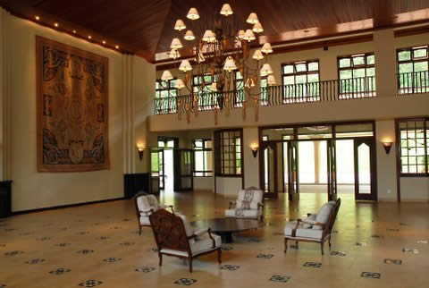 Hall de entrada  do Hotel Villa di mantova em Aguas de Lindóia