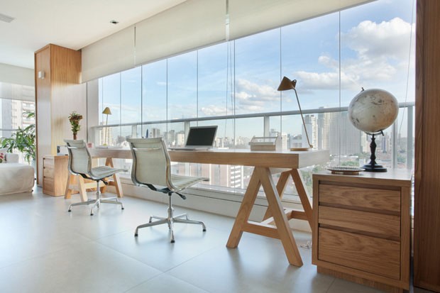 Home Office - varanda Gourmet - Decoração - Design - Casa - Estilo Moderno