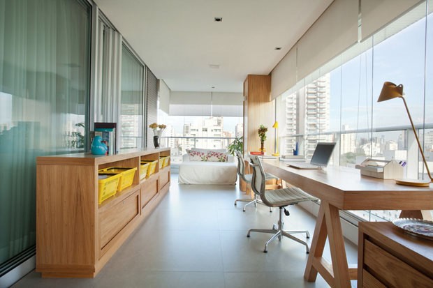 Home Offices: Era uma vez uma varanda Gourmet Home Office - varanda Gourmet - Decoração - Design - Casa - Estilo Moderno